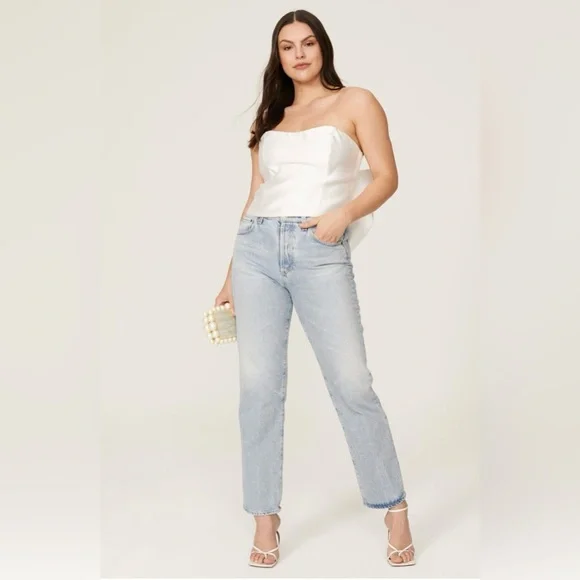 Hutch White Strapless Bow Blouse - Picture 6 of 15